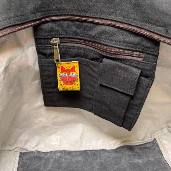 Laurel Burch Native Horses Travel Large Tote Bag Colorful, Cotton Western Whimsy - Picture 15 of 16